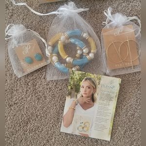 Plunder 2 pair of earrings and bracelets